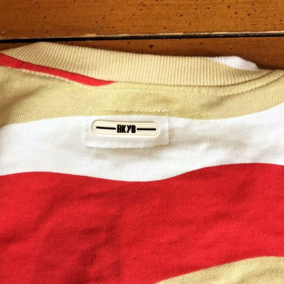 BKYS Yellow Sad Heart Angel Striped Long Sleeve Sweatshirt Mens 2XL Streetwear‎ - Picture 4 of 8